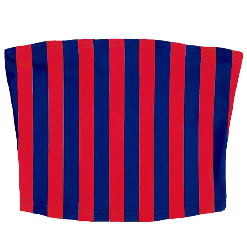 low - cut women tube top for a more revealing and sexy lookNavy & Red Striped Tube Top low - cut women tube top for a more revealing and sexy lookNavy & Red Striped Tube Top