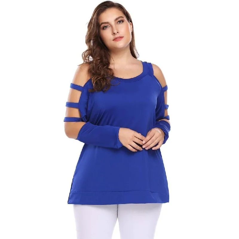 women sexy dresses for beach partiesANALUKE Cold Shoulder O Neck Solid Long Sleeve T-shirt women sexy dresses for beach partiesANALUKE Cold Shoulder O Neck Solid Long Sleeve T-shirt