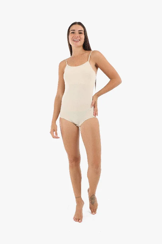 Spaghetti Strap Solid Bodysuit