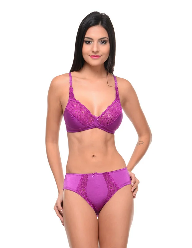 seamless anti - chafing panties for women for all - day comfortBodycare Bridal Purple color Bra & Panty Set in Nylon Elastane-6407PU seamless anti - chafing panties for women for all - day comfortBodycare Bridal Purple color Bra & Panty Set in Nylon Elastane-6407PU