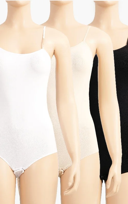 Pack of 3 Microfiber Cami Bodysuit