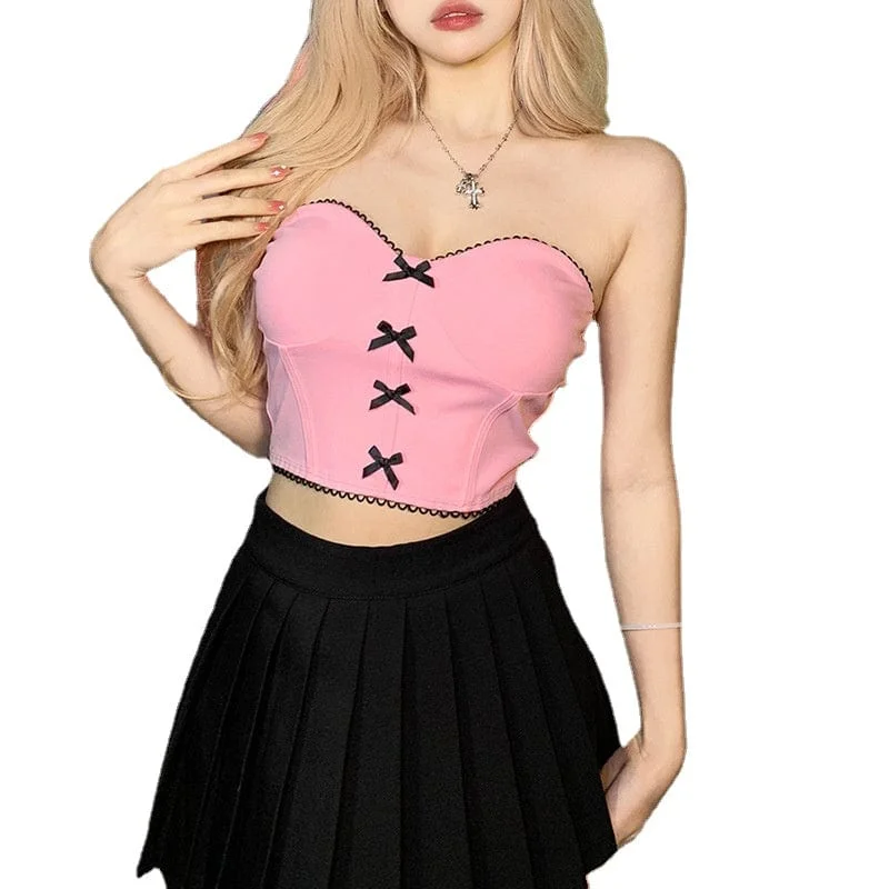 Women's Grunge Bowknot Bustier