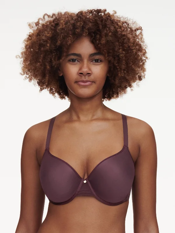 plus size women plunge bra for low - cut topsC Jolie Memory Form T-Shirt Bra In Aubergine - Chantelle plus size women plunge bra for low - cut topsC Jolie Memory Form T-Shirt Bra In Aubergine - Chantelle