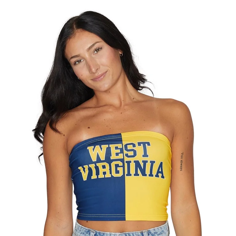 West Virginia Mountaineers Two Tone Tube Top