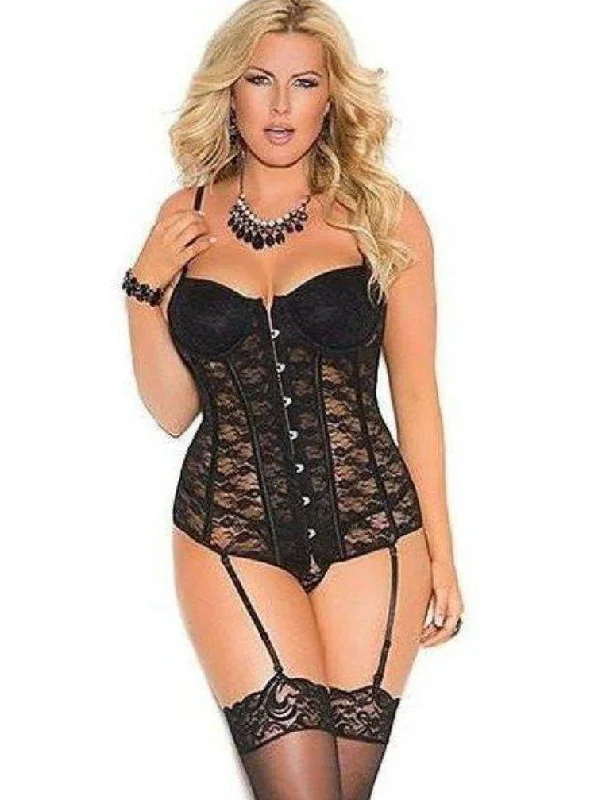 Elegant Moments EM-4140X Lace bustier with underwire cups