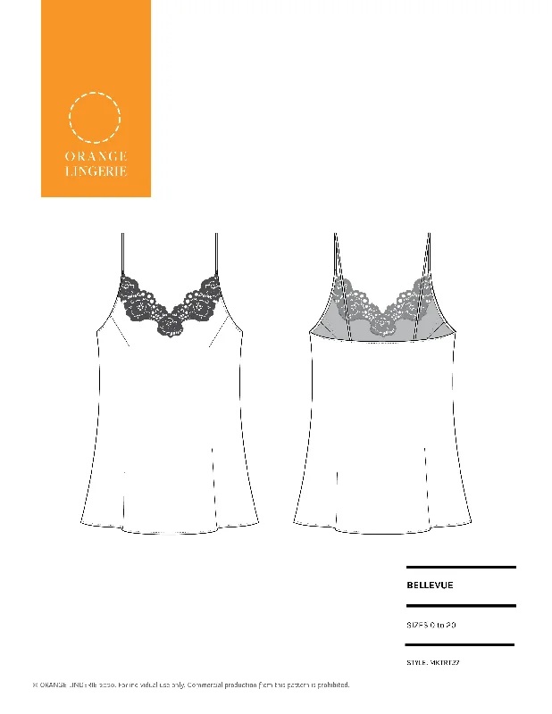 Bellevue Camisole PDF Sewing Pattern