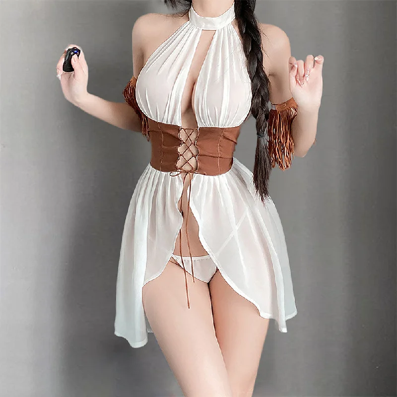 underwire women sexy lingerie brasYomorio White Flyaway Babydoll Set Open Front Halter Lingerie Dress Sexy Exotic Nightgown