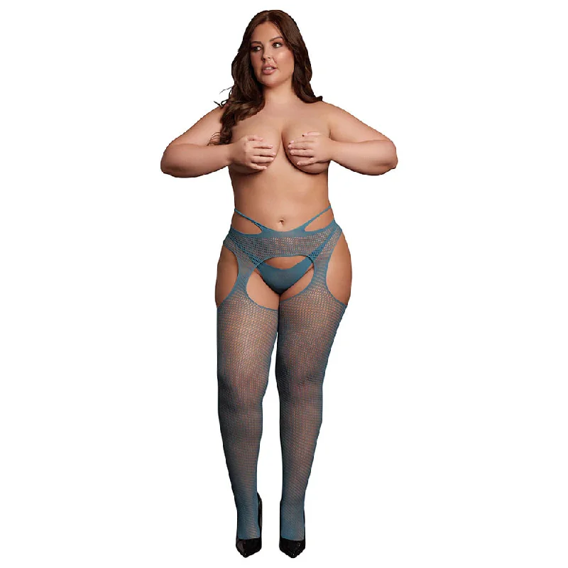high waisted women panties for tummy controlLe Désir Blue Strappy Suspender Pantyhose XL high waisted women panties for tummy controlLe Désir Blue Strappy Suspender Pantyhose XL