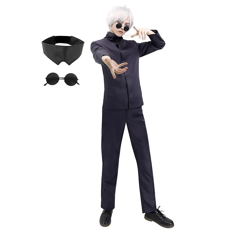 women anime cosplay costumes popularDAZCOS Satoru Cosplay Men's US Size Outfit with Glasses Blindfold Jacket Pants Costume for Adult women anime cosplay costumes popularDAZCOS Satoru Cosplay Men's US Size Outfit with Glasses Blindfold Jacket Pants Costume for Adult