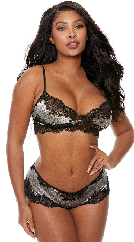 Plus Size Shot In The Dark Bra Set