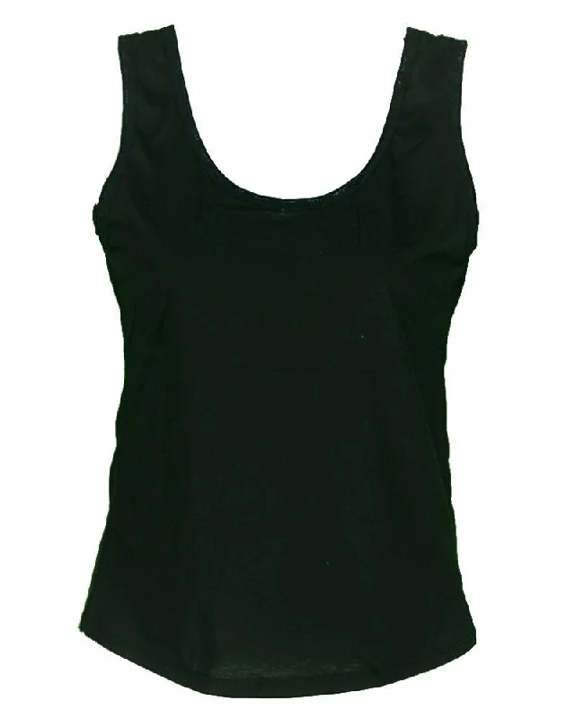 Plain Cotton Camisole For Women - Color Black - MA-4