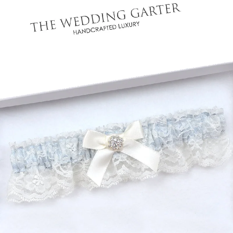 Ava Blue & Ivory Vintage Bridal Garter Online Australia