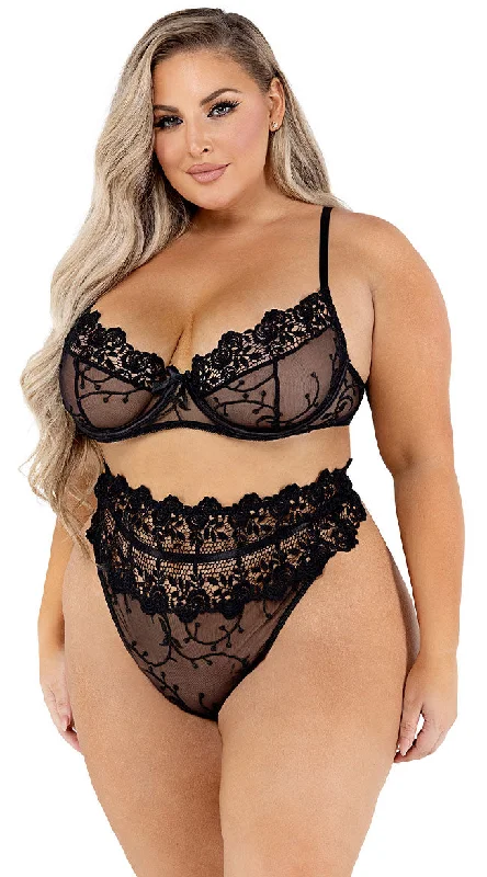 Plus Size Waste Of Time Bra Set