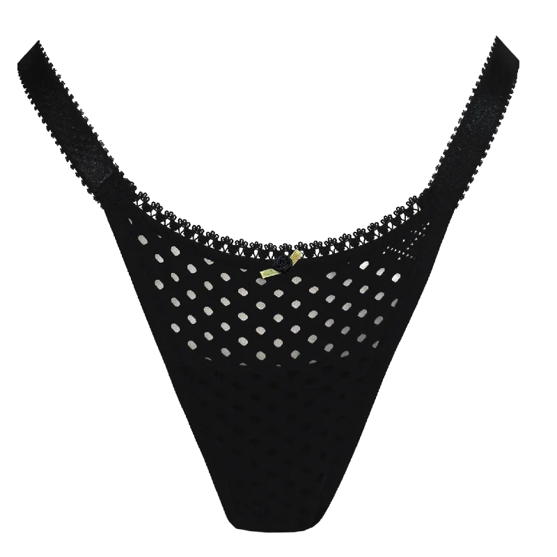 lace trimmed women gartersANNA THONG - MULTI FISHNET
