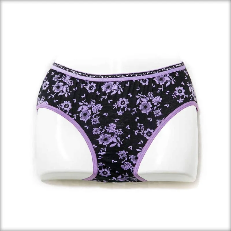 Printed Panty Purple and Black