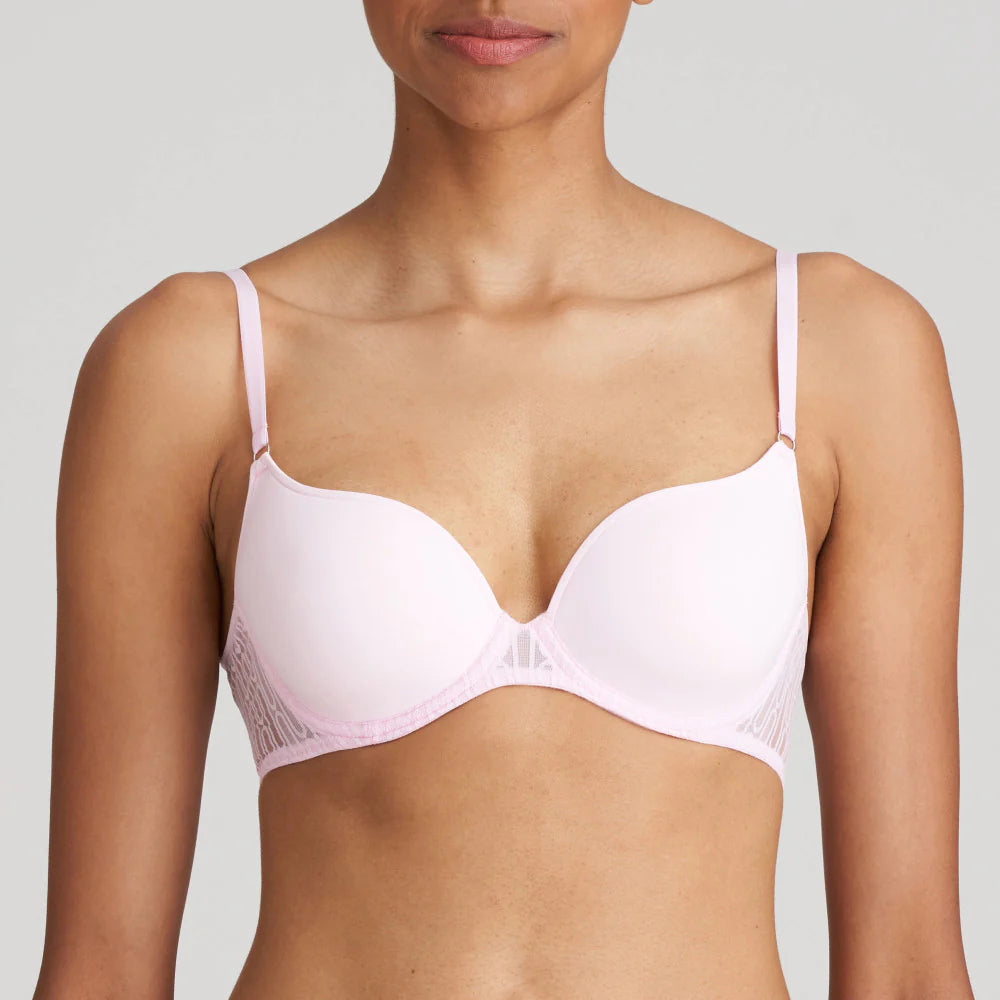 plus size women unpadded bra for a natural lookTanzara Padded Heartshape Bra In Fifties Pink - Marie Jo plus size women unpadded bra for a natural lookTanzara Padded Heartshape Bra In Fifties Pink - Marie Jo