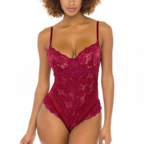 Compression Bodysuits for Post - Workout RecoveryOh La La Cheri Page Unlined Lace Teddy 51-11053 in Rhubarb Compression Bodysuits for Post - Workout RecoveryOh La La Cheri Page Unlined Lace Teddy 51-11053 in Rhubarb