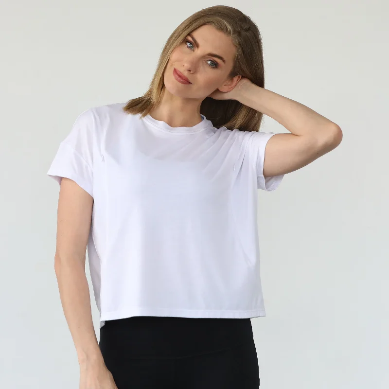 Abigail Short Sleeve Nursing T-Shirt (Blanc)