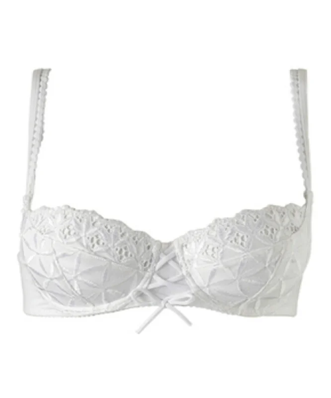 white women lingerie for purityBahia White Half Cup Bra