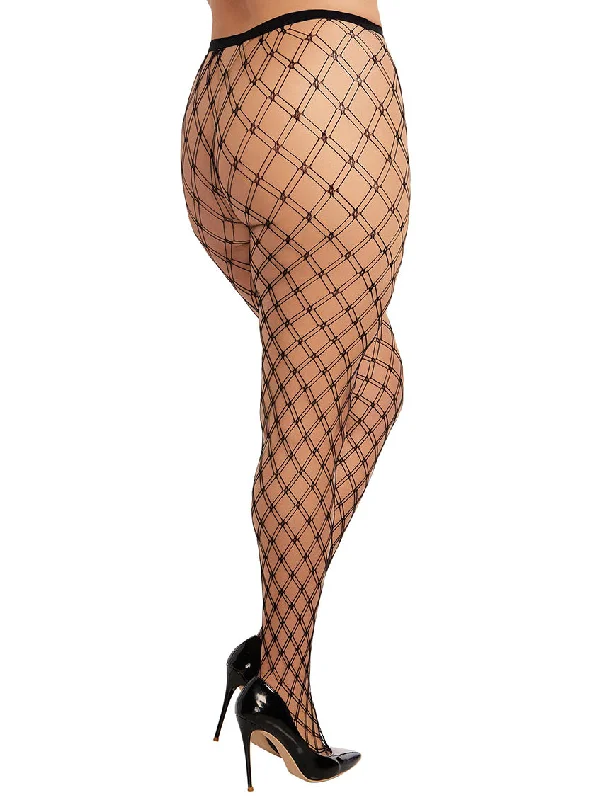 Dreamgirl Double Knitted Fence Net Pantyhose