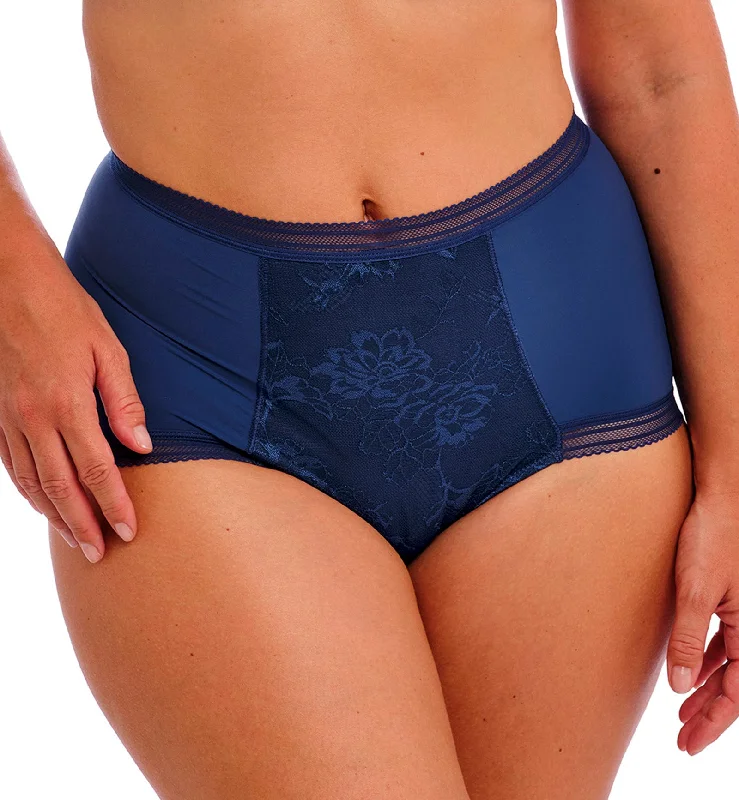 Fantasie Fusion Lace High Waist Brief (102352) - French Navy