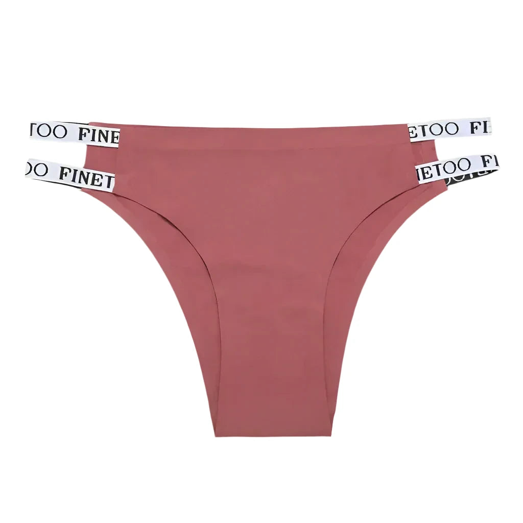 FINETOO Red Sexy Low-Rise Seamless Panties