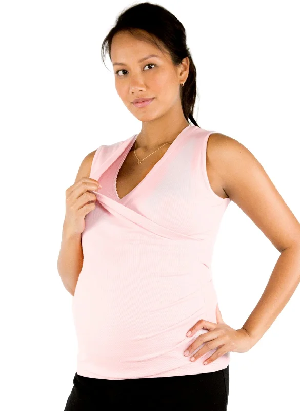 Luxe Maternity & Nursing Tank - Blush Pink