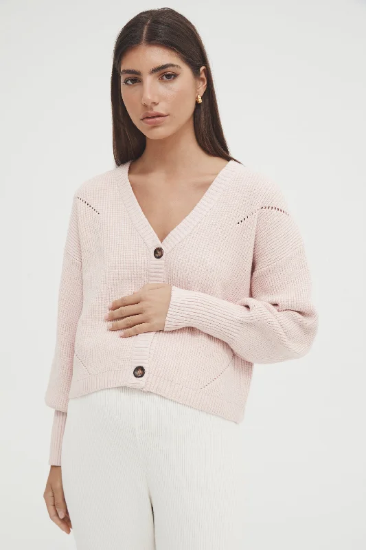 Coastline Crop Cardi (Peony)