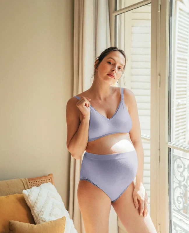 Maternity seamless maxi brief Organic sky blue