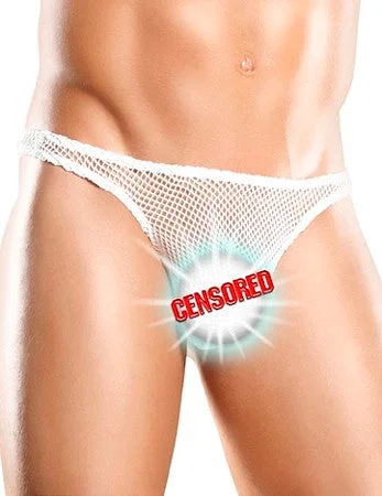 high - cut women thongs for a leg - lengthening illusionMens White Fishnet Bong Thong high - cut women thongs for a leg - lengthening illusionMens White Fishnet Bong Thong