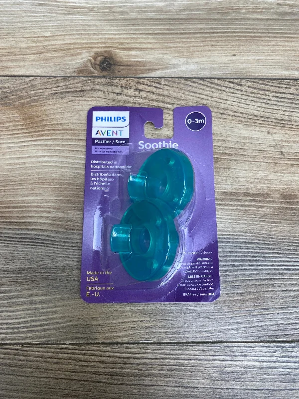 NEW Philips Avent 2pk Soothie Pacifiers Green sz 0-3m