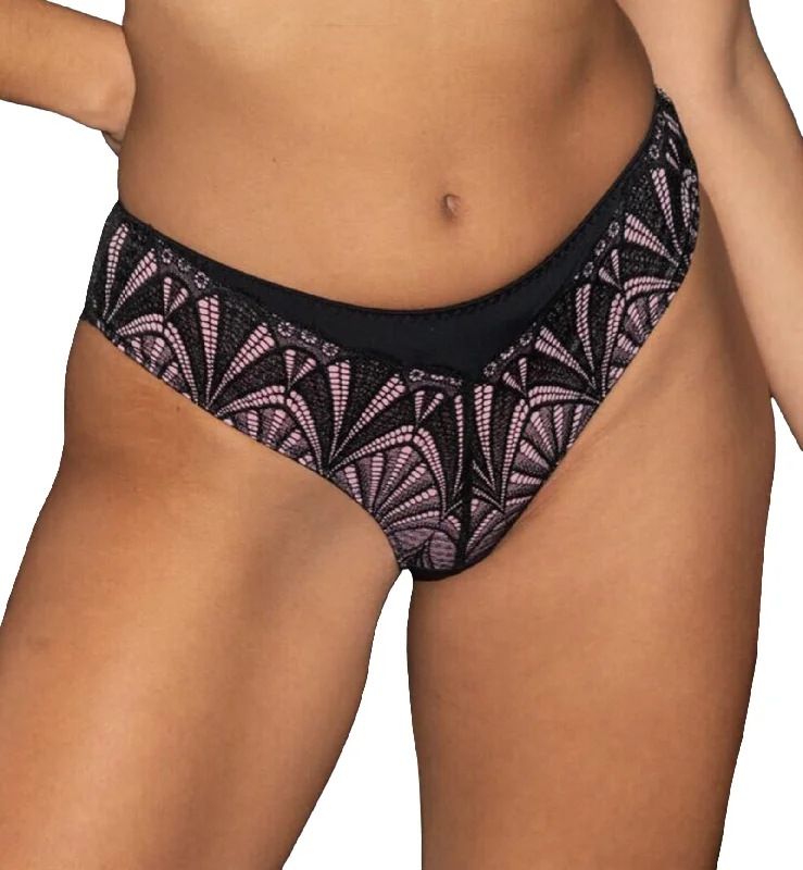 Pour Moi New Romance Bikini Brief (184012) - Black/Rose