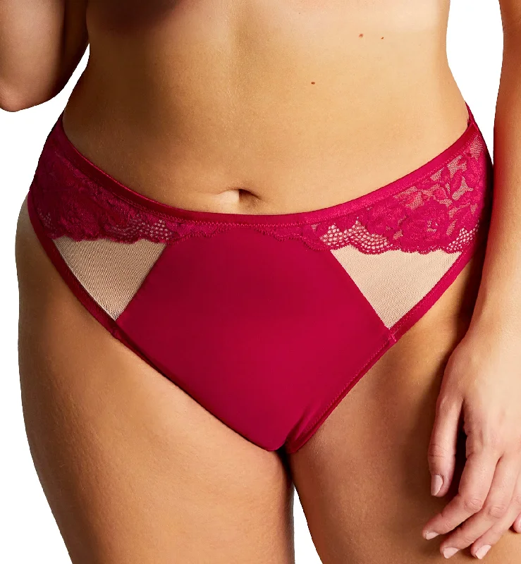 Sculptresse by Panache Josephine High Leg Brief (10852) - Magenta/Latte