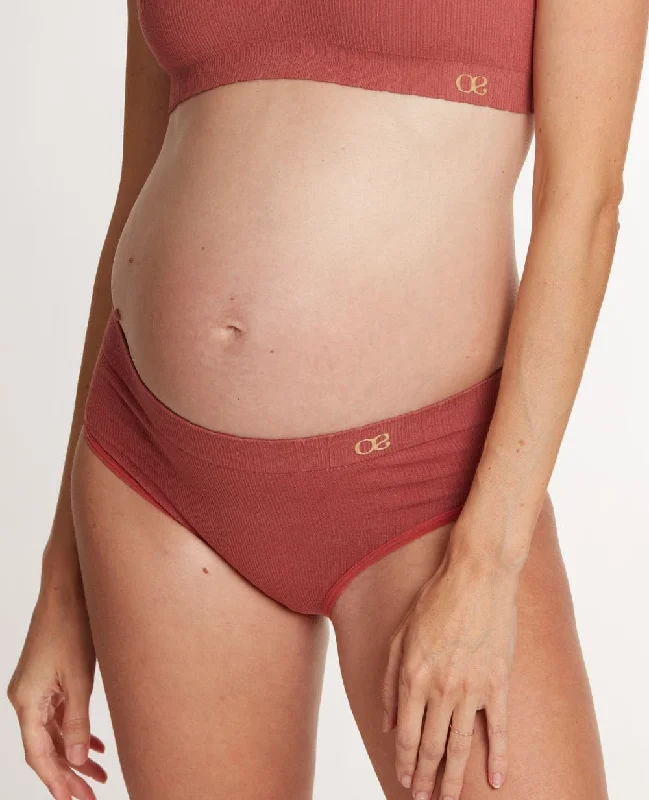 Seamless maternity briefs Zoé terracotta