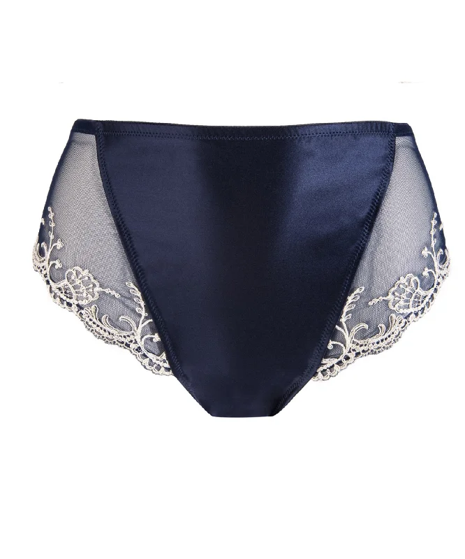 Splendeur Soie Navy Full Brief