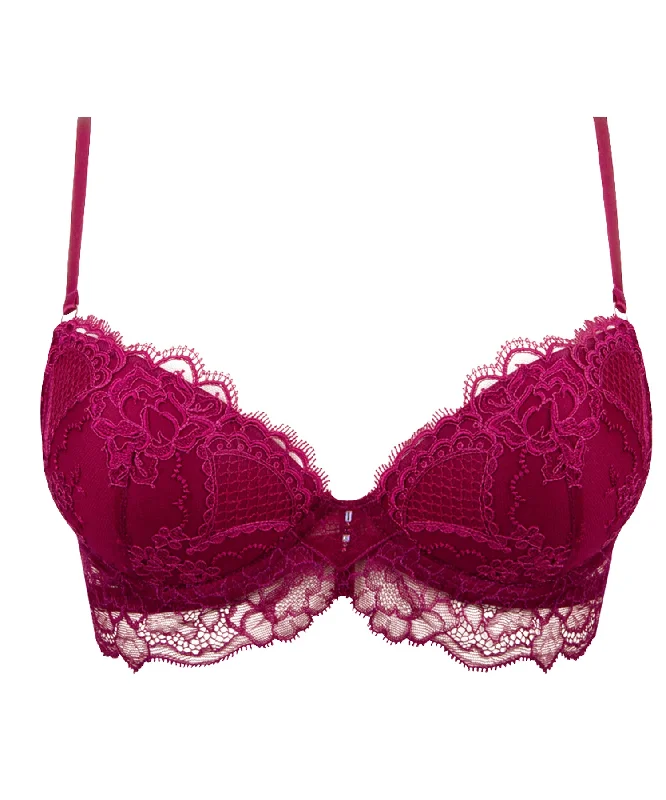 Sublime en Dentelle Fuchsia Contour Plunge Bra