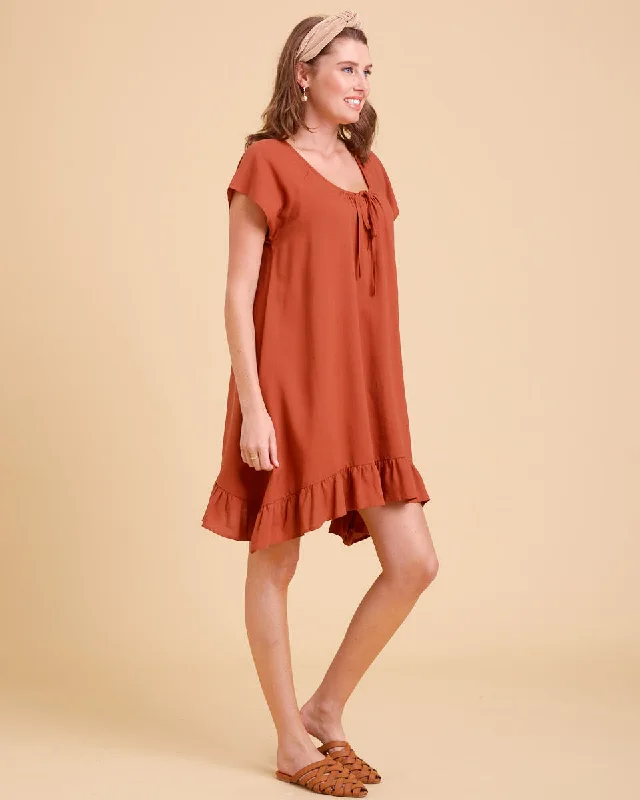 Whisper Nursing Dress - Rust