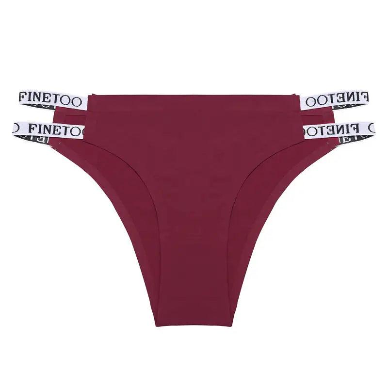 Wine Red Sexy Low-Rise Seamless Panties