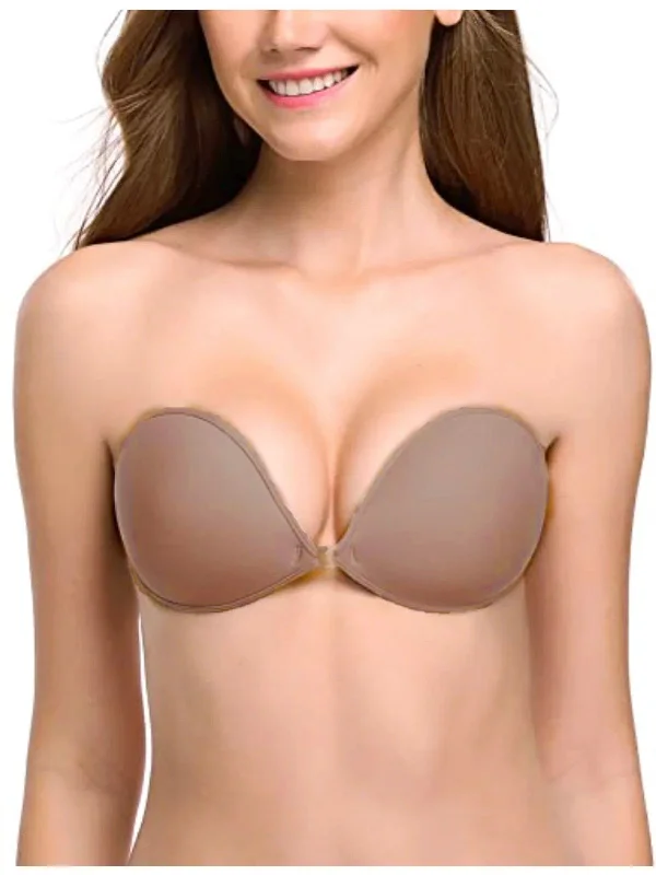 Bra with a seamless cup for a smooth silhouette Adhesive Push-up Reusable Self Silicone Bra Inserts Milk Coffee Bra with a seamless cup for a smooth silhouette Adhesive Push-up Reusable Self Silicone Bra Inserts Milk Coffee