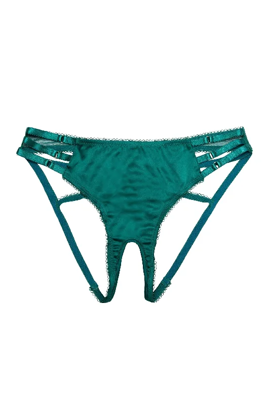 Full - cup bras providing maximum coverage and support Playful Promises Ava Strappy Open Back Brief Green Full - cup bras providing maximum coverage and support Playful Promises Ava Strappy Open Back Brief Green