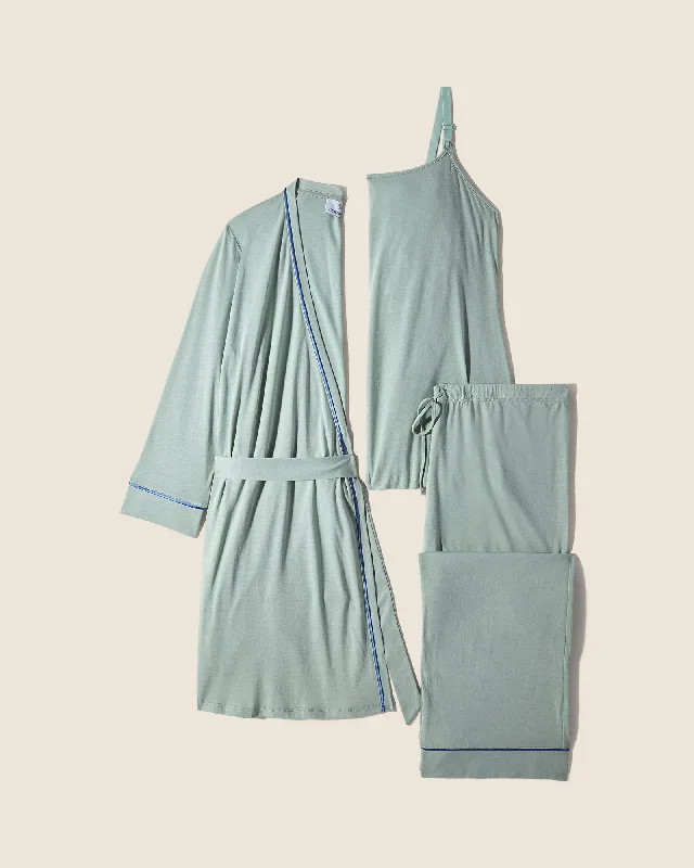 Polyester bras with moisture - wicking properties Conjunto De Pijama Para Lactancia De 3 Piezas Con Bata Polyester bras with moisture - wicking properties Conjunto De Pijama Para Lactancia De 3 Piezas Con Bata