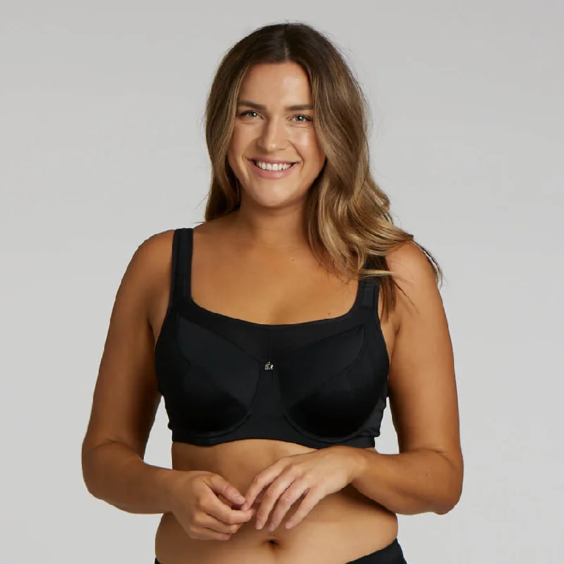 Bra with a non - padded cup for a natural feel​ Active Bra - Black