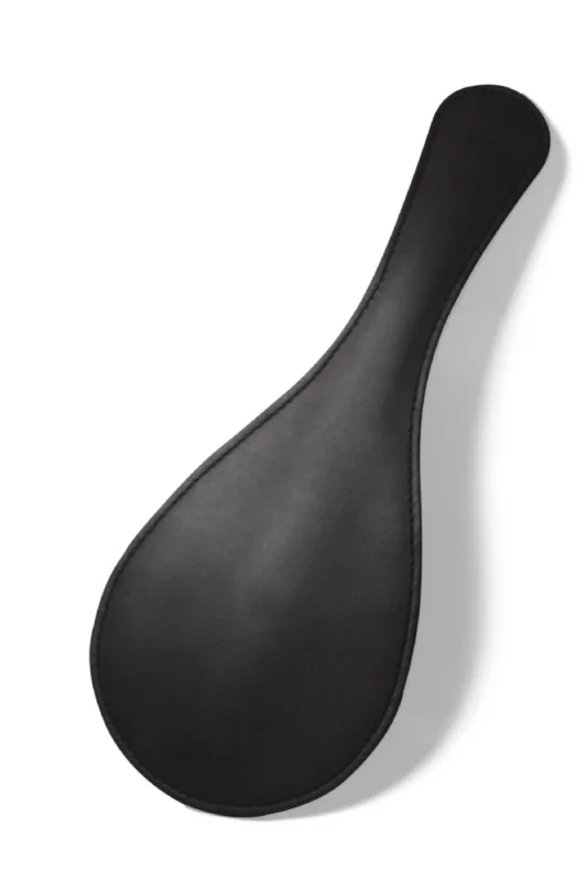 Nursing bras for easy breastfeeding access​ Black Leather Round Paddle