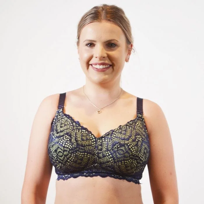 Bra with a padded cup for added comfort and shape​ Maternity Bra - Navy Lime