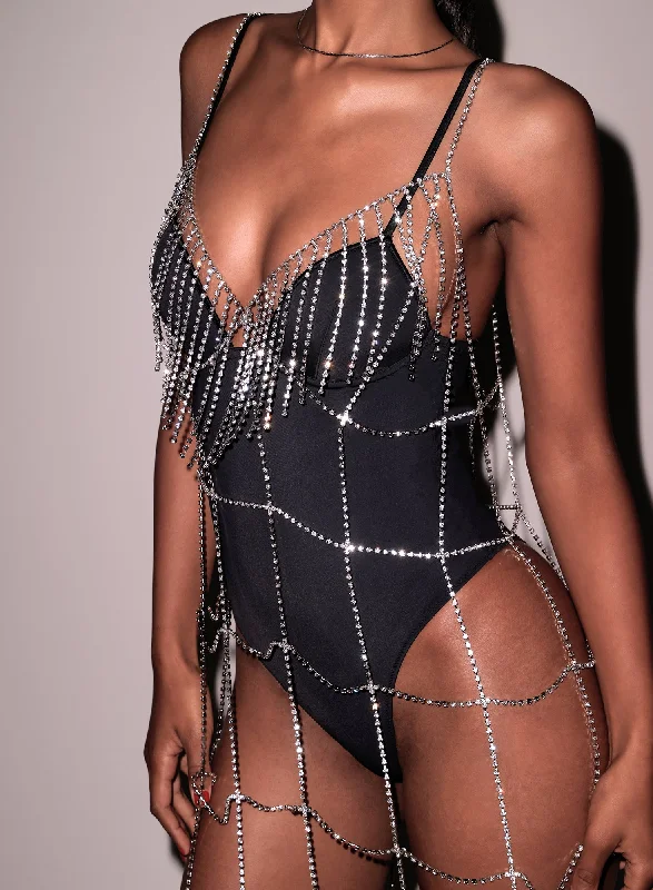 Silk bras for a luxurious and smooth texture​ Crystal Fringe Dress