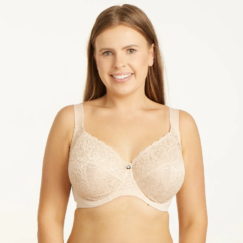 Unpadded bras for a natural and lightweight feel​ Dahlia Lace Premium Support  Bra