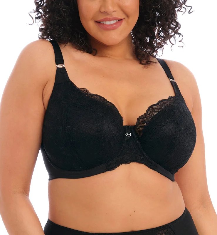 Bra with a padded cup for added comfort and shape Elomi Brianna Padded Half Cup Underwire Bra (8081) - Black Bra with a padded cup for added comfort and shape Elomi Brianna Padded Half Cup Underwire Bra (8081) - Black