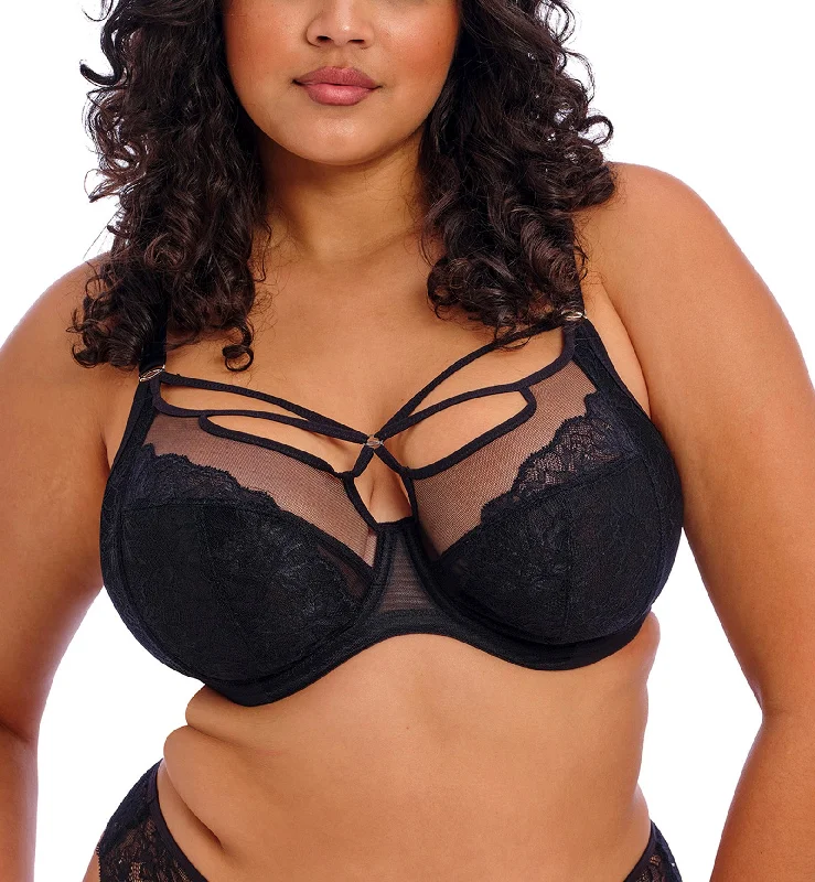 Cotton bras known for breathability and softness Elomi Brianna Plunge Underwire Bra (8080) - Black Cotton bras known for breathability and softness Elomi Brianna Plunge Underwire Bra (8080) - Black