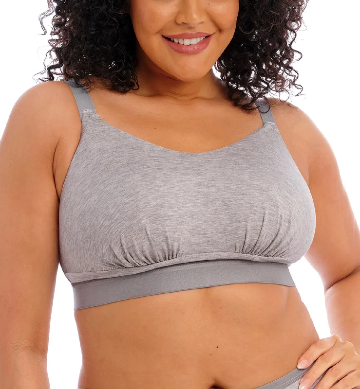 Bra with a lace - trim for an elegant and delicate touch Elomi Downtime Non Wire Bralette (301417) - Grey Marl Bra with a lace - trim for an elegant and delicate touch Elomi Downtime Non Wire Bralette (301417) - Grey Marl