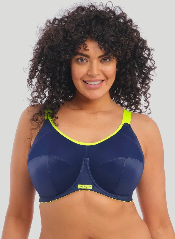 Elomi: Energise Sports Bra With J Hook Navy